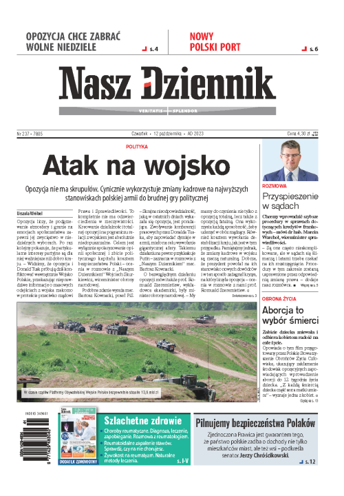 Nasz Dziennik z dnia 12.10.2023 wydanie PDF