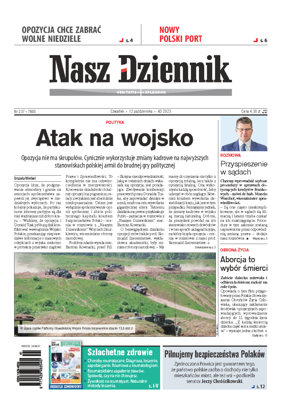 Nasz Dziennik z dnia 12.10.2023 wydanie PDF
