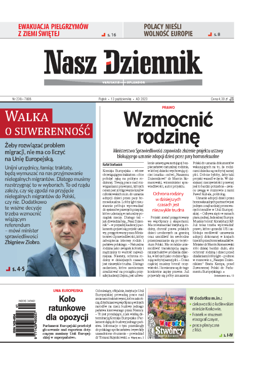 Nasz Dziennik z dnia 13.10.2023 wydanie PDF