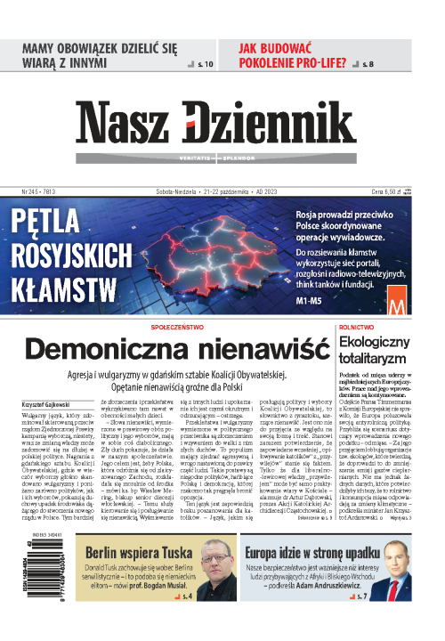 Nasz Dziennik z dnia 21.10.2023 wydanie PDF