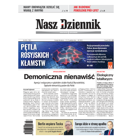Nasz Dziennik z dnia 21.10.2023 wydanie PDF