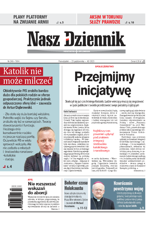 Nasz Dziennik z dnia 23.10.2023 wydanie PDF