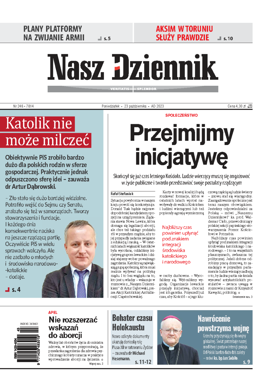 Nasz Dziennik z dnia 23.10.2023 wydanie PDF