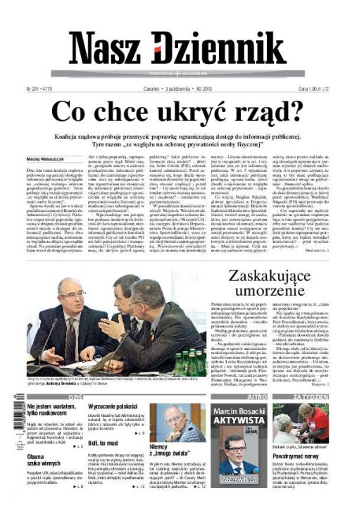 Nasz Dziennik z dnia 03.10.2013 wydanie PDF