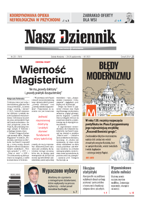 Nasz Dziennik z dnia 28.10.2023 wydanie PDF
