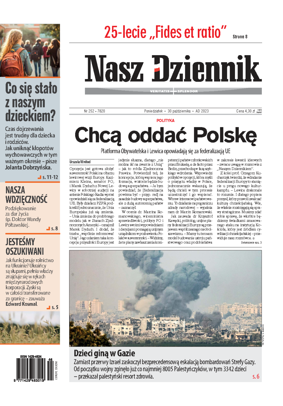 Nasz Dziennik z dnia 30.10.2023 wydanie PDF