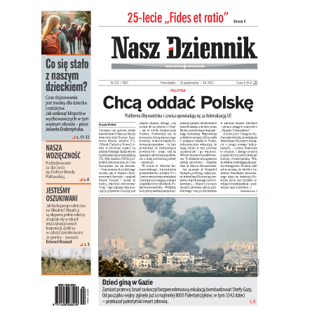 Nasz Dziennik z dnia 30.10.2023 wydanie PDF