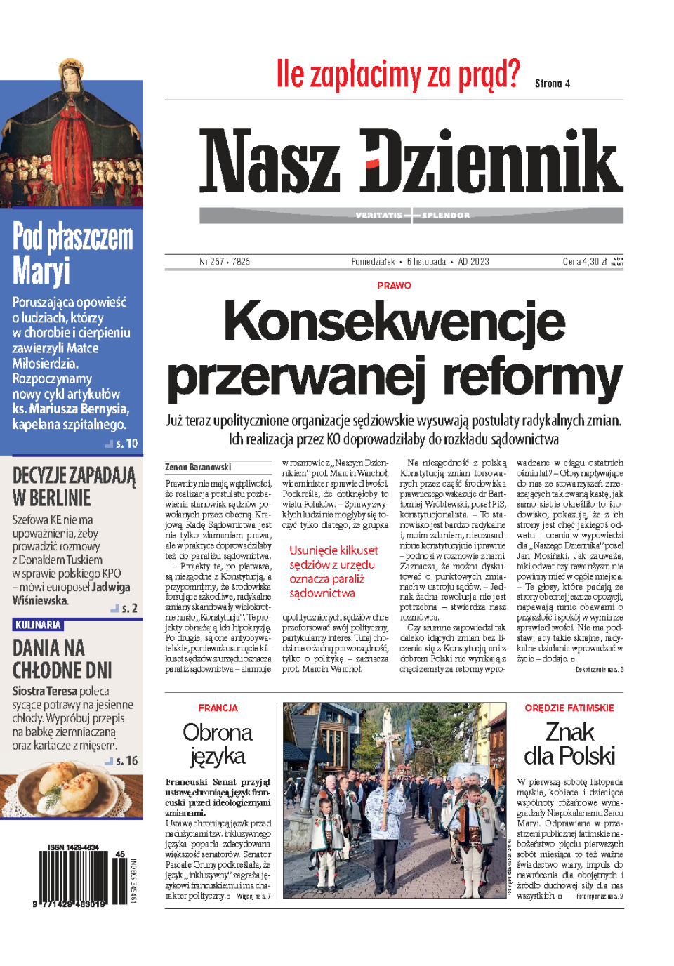 Nasz Dziennik z dnia 06.11.2023 wydanie PDF
