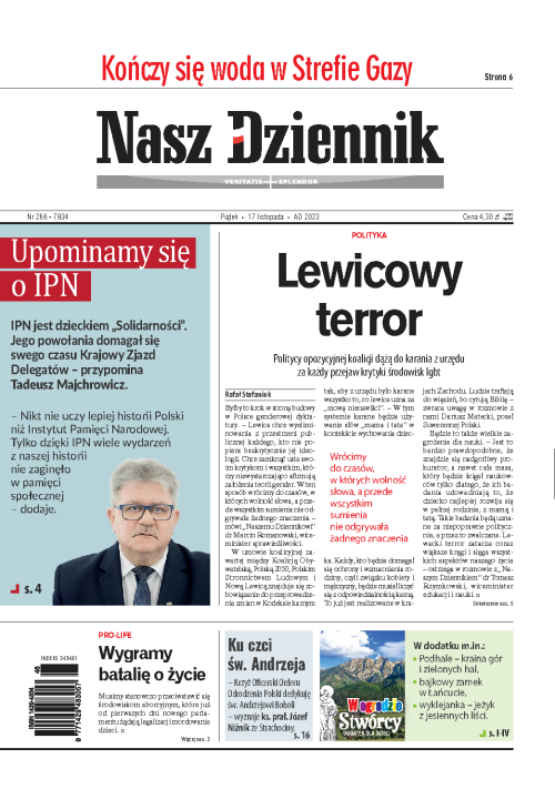 Nasz Dziennik z dnia 17.11.2023 wydanie PDF