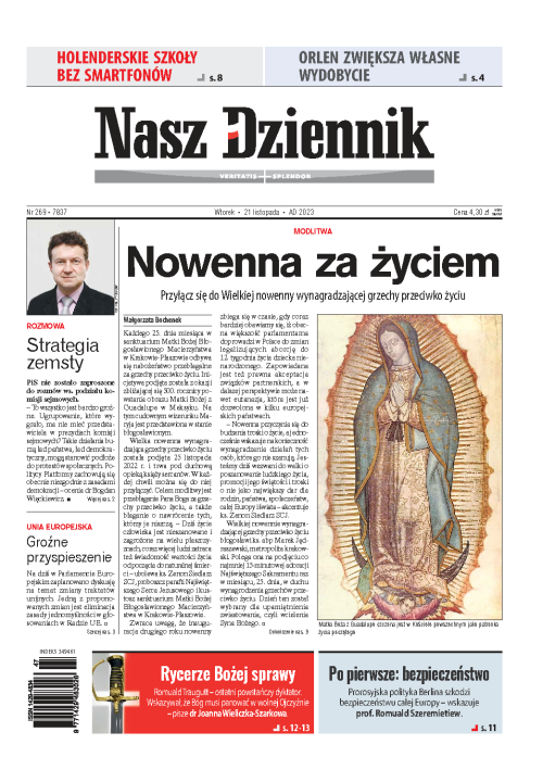Nasz Dziennik z dnia 21.11.2023 wydanie PDF