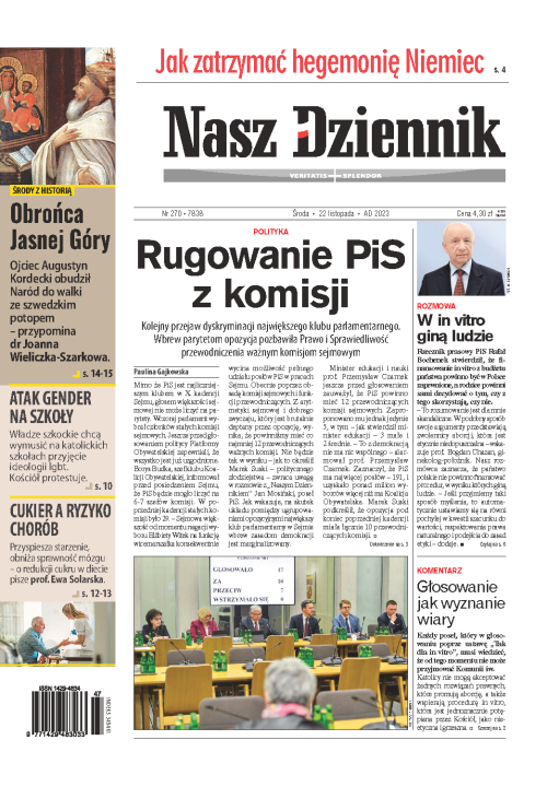 Nasz Dziennik z dnia 22.11.2023 wydanie PDF