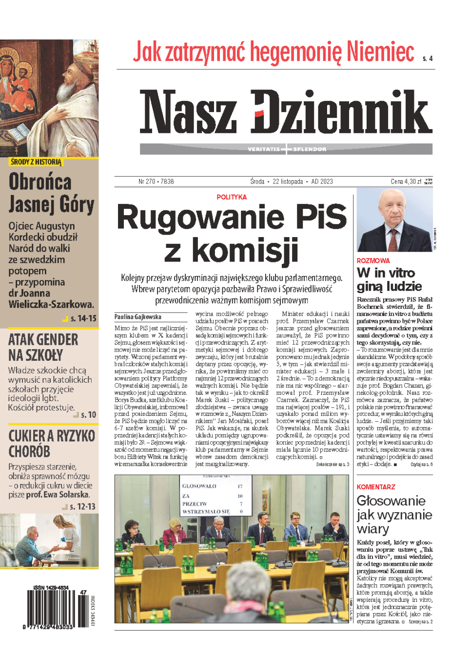 Nasz Dziennik z dnia 22.11.2023 wydanie PDF