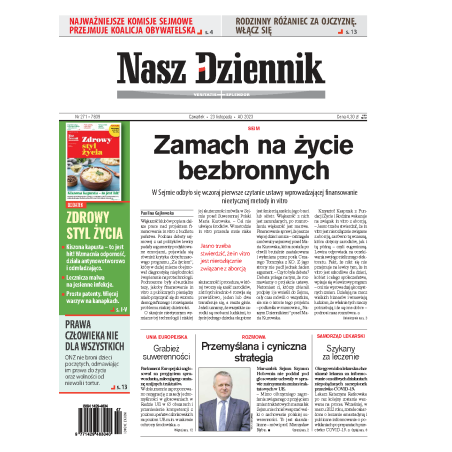 Nasz Dziennik z dnia 23.11.2023 wydanie PDF