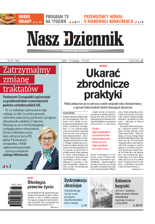 Nasz Dziennik z dnia 24.11.2023 wydanie PDF