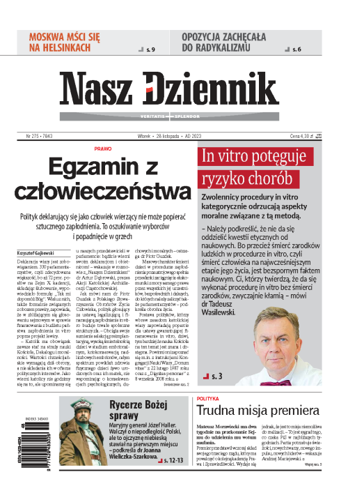 Nasz Dziennik z dnia 28.11.2023 wydanie PDF