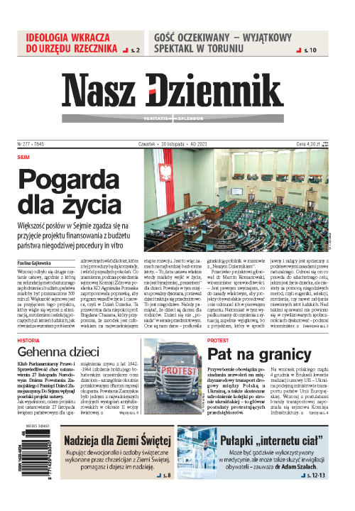 Nasz Dziennik z dnia 30.11.2023 wydanie PDF