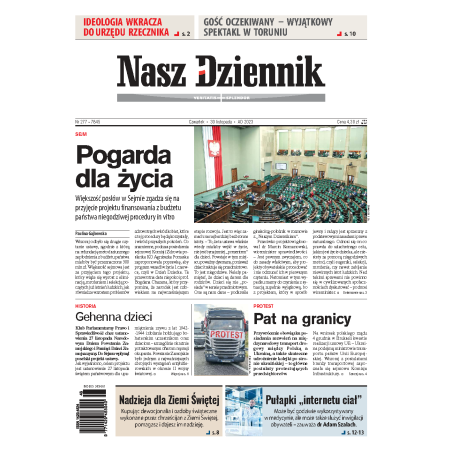 Nasz Dziennik z dnia 30.11.2023 wydanie PDF
