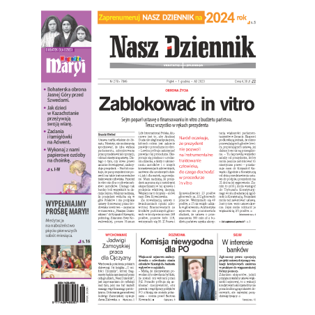 Nasz Dziennik z dnia 01.12.2023 wydanie PDF