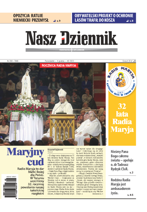 Nasz Dziennik z dnia 04.12.2023 wydanie PDF