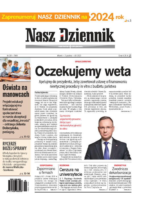 Nasz Dziennik z dnia 05.12.2023 wydanie PDF