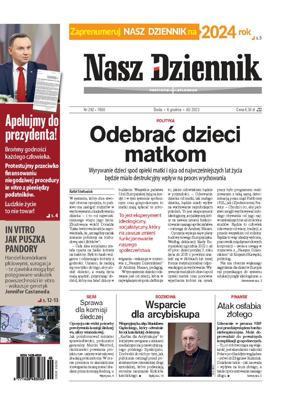 Nasz Dziennik z dnia 06.12.2023 wydanie PDF