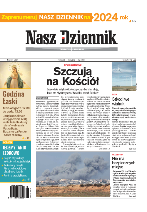 Nasz Dziennik z dnia 07.12.2023 wydanie PDF