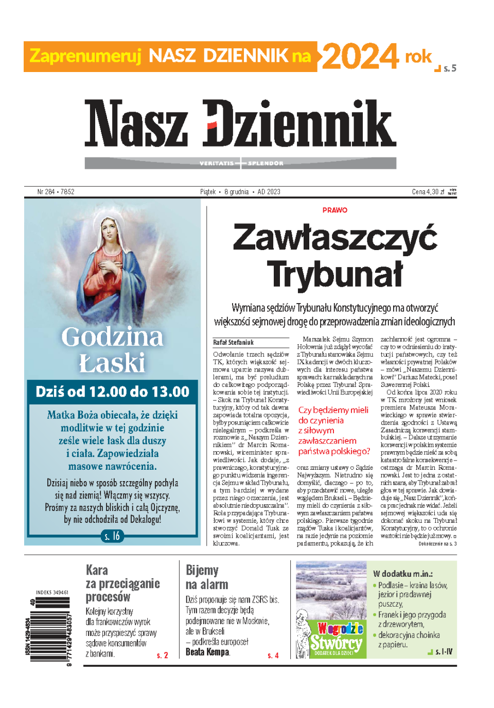 Nasz Dziennik z dnia 08.12.2023 wydanie PDF