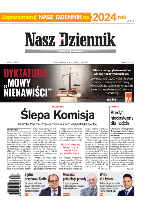 Nasz Dziennik z dnia 09.12.2023 wydanie PDF