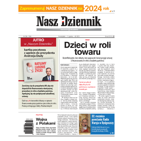 Nasz Dziennik z dnia 11.12.2023 wydanie PDF