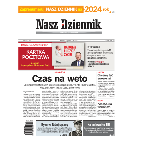 Nasz Dziennik z dnia 12.12.2023 wydanie PDF
