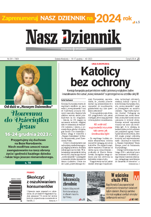 Nasz Dziennik z dnia 16.12.2023 wydanie PDF