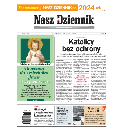 Nasz Dziennik z dnia 16.12.2023 wydanie PDF