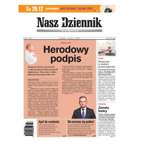 Nasz Dziennik z dnia 18.12.2023 wydanie PDF