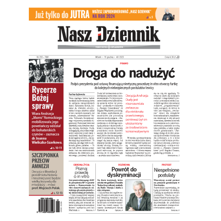 Nasz Dziennik z dnia 19.12.2023 wydanie PDF