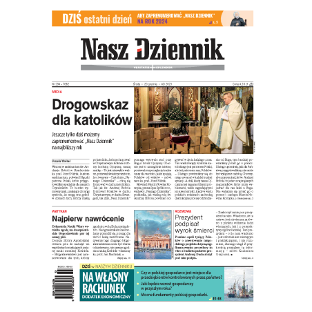 Nasz Dziennik z dnia 20.12.2023 wydanie PDF