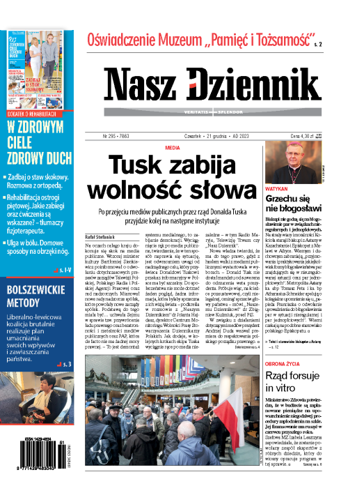 Nasz Dziennik z dnia 21.12.2023 wydanie PDF