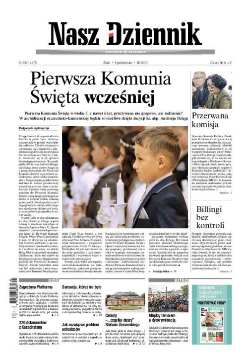 Nasz Dziennik z dnia 09.10.2013 wydanie PDF