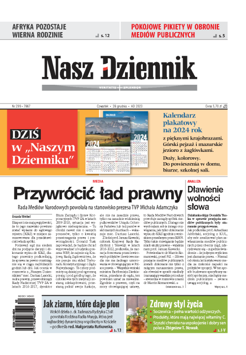 Nasz Dziennik z dnia 28.12.2023 wydanie PDF