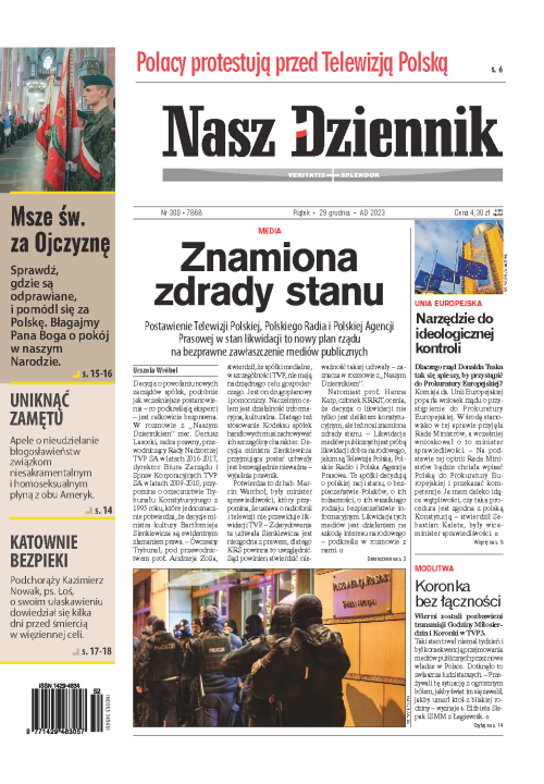 Nasz Dziennik z dnia 29.12.2023 wydanie PDF