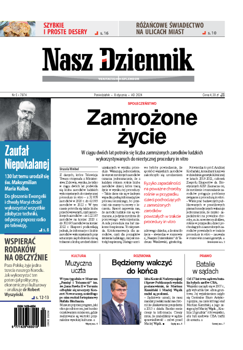 Nasz Dziennik z dnia 08.01.2024 wydanie PDF