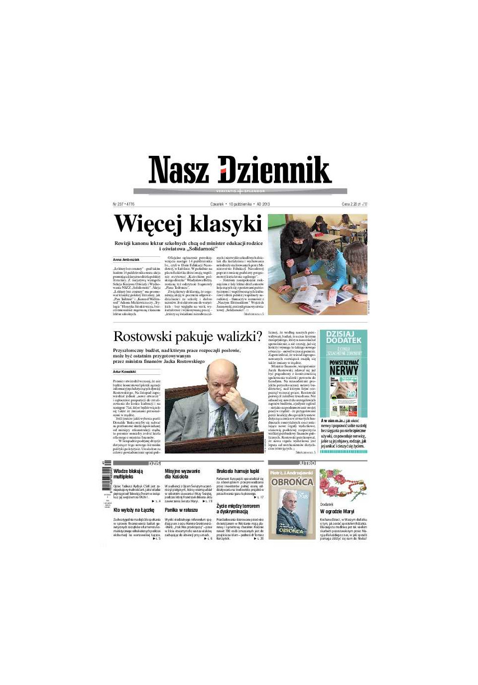 Nasz Dziennik z dnia 10.10.2013 wydanie PDF