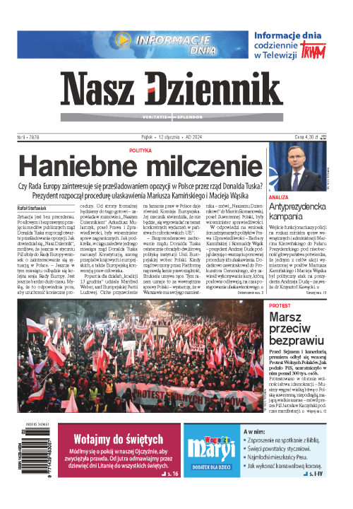Nasz Dziennik z dnia 12.01.2024 wydanie PDF