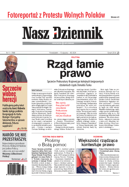 Nasz Dziennik z dnia 15.01.2024 wydanie PDF