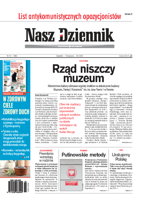 Nasz Dziennik z dnia 18.01.2024 wydanie PDF