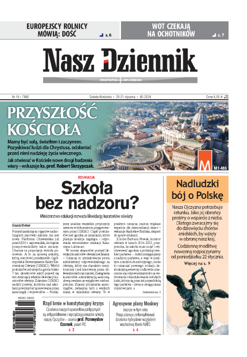 Nasz Dziennik z dnia 20.01.2024 wydanie PDF