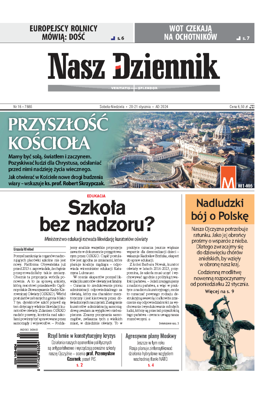 Nasz Dziennik z dnia 20.01.2024 wydanie PDF