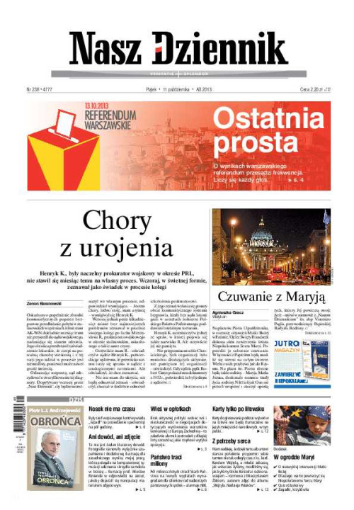 Nasz Dziennik z dnia 11.10.2013 wydanie PDF