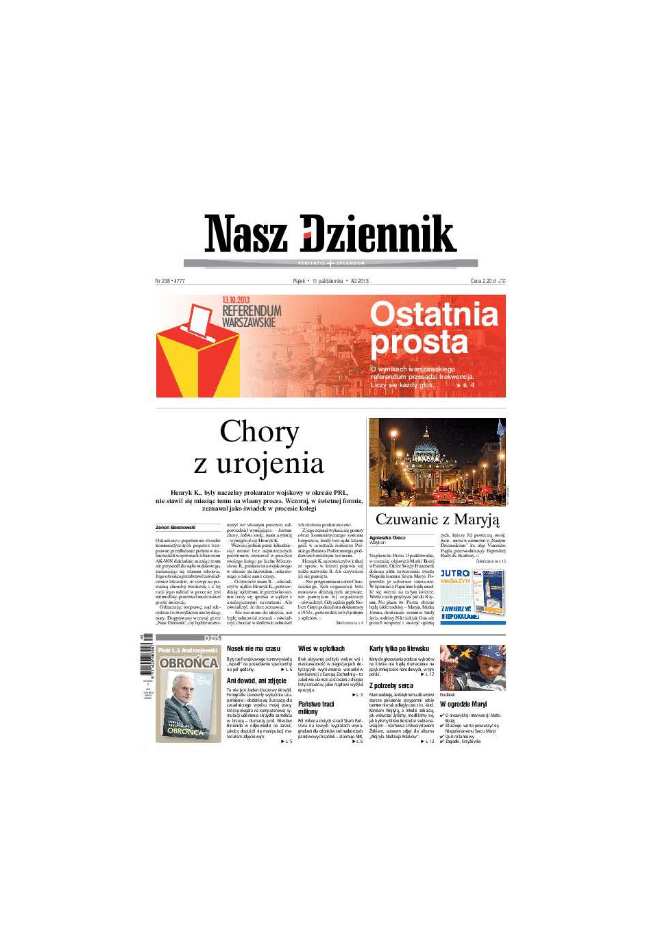 Nasz Dziennik z dnia 11.10.2013 wydanie PDF