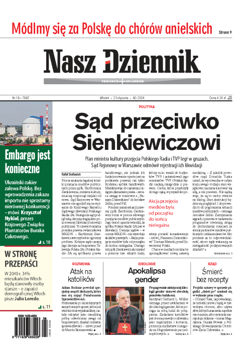 Nasz Dziennik z dnia 23.01.2024 wydanie PDF