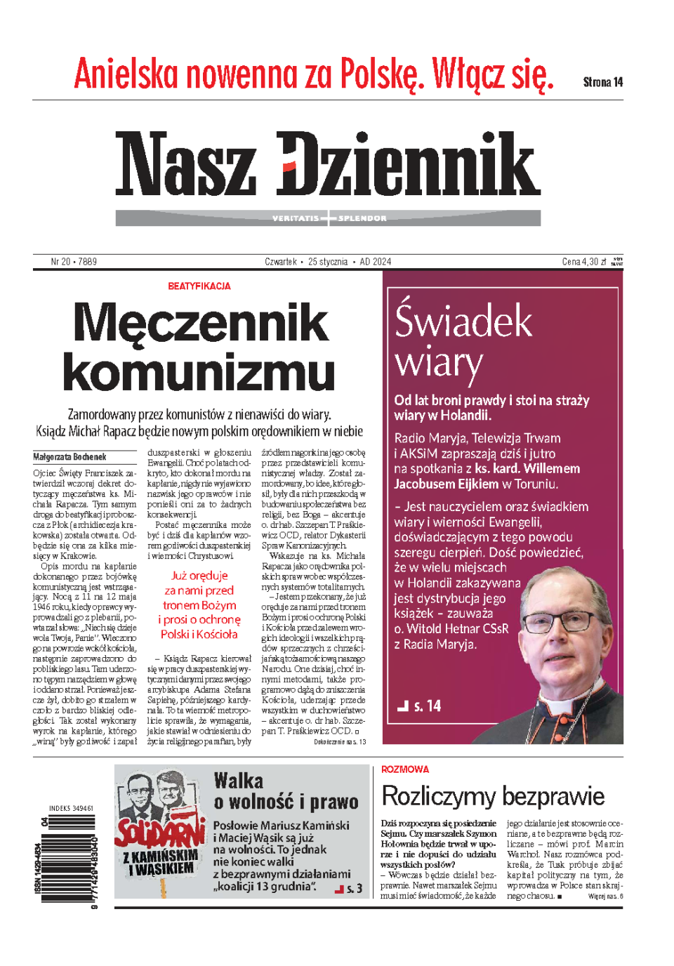 Nasz Dziennik z dnia 25.01.2024 wydanie PDF